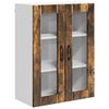 vidaXL Cabinet en verre mural LUCCA Ch&ecirc;ne fum&eacute; 60 x 31 x 80 cm