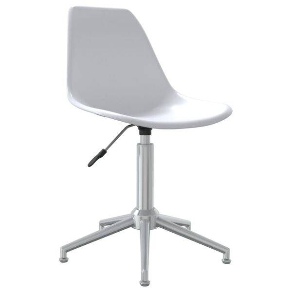 vidaXL Chaise pivotante de salle &agrave; manger Blanc PP