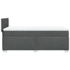 vidaXL Sommier &agrave; lattes de lit avec matelas Gris fonc&eacute; 80x200 cm Tissu