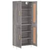 vidaXL Buffet haut Sonoma gris 69,5x34x180 cm Bois d'ing&eacute;nierie