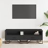 vidaXL Meuble TV noir 122x34x41 cm bois d'ing&eacute;nierie