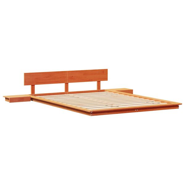 vidaXL Cadre de lit Marron 150 x 200 cm bois
