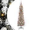 vidaXL Sapin de No&euml;l artificiel Blanc 180 cm PVC, m&eacute;tal et plastique