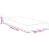 vidaXL Matelas de Lit avec matelas Cr&egrave;me 90 x 190 cm tissu