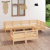 vidaXL Salon de jardin 7 pcs Bois de pin massif