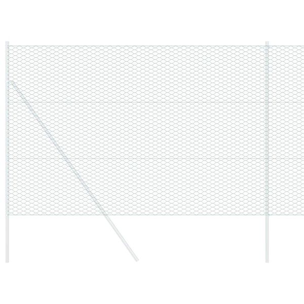 vidaXL Cl&ocirc;ture hexagonale Vert 1,6 x 25 m PVC