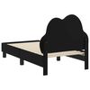vidaXL Cadre de lit pour tout-petit avec t&ecirc;te de lit Noir 70 x 140 cm