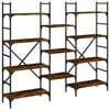 vidaXL Biblioth&egrave;que ch&ecirc;ne fum&eacute; 160x28,5x136,5 cm bois d'ing&eacute;nierie