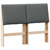 vidaXL T&ecirc;te de lit capitonn&eacute;e Gris fonc&eacute; 135 cm Pin massif