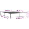 vidaXL Cadre de lit sans matelas ch&ecirc;ne marron 120x190 cm