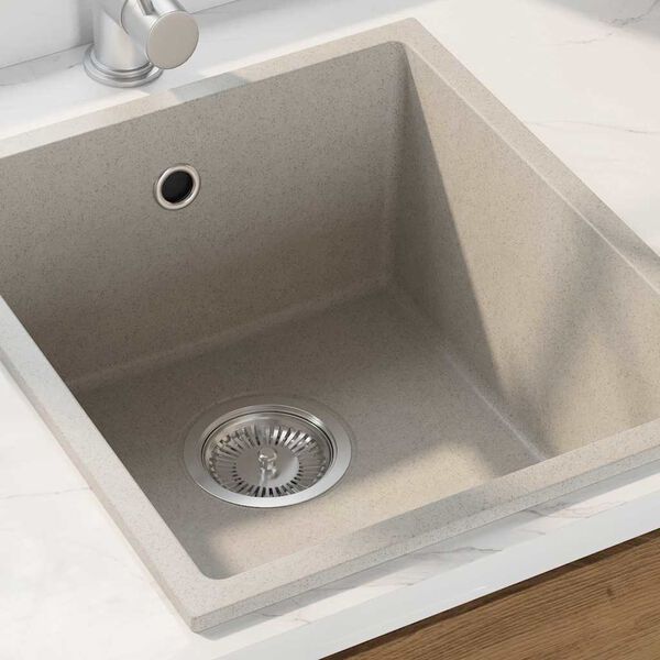 vidaXL &Eacute;vier de cuisine Beige 38 x 44 x 20 cm Granite