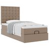 VidaXL Lit ottoman et matelas cappuccino 90x200 cm similicuir