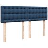 vidaXL Sommier &agrave; lattes de lit avec matelas Bleu 160x200 cm Tissu