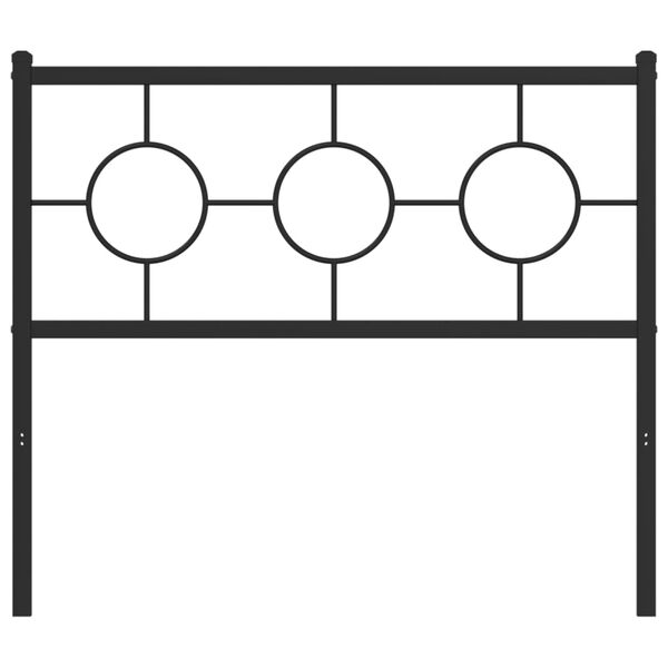 vidaXL T&ecirc;te de lit m&eacute;tal noir 100 cm