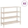 vidaXL Range-chaussures &agrave; 4 &eacute;tag&egrave;res 2 pcs Bois de sapin solide