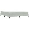 vidaXL Lit &agrave; ressorts avec matelas Gris clair 180 x 210 cm tissu