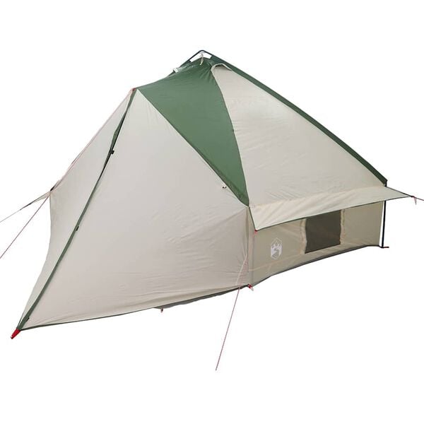 vidaXL Tente tipi avec toit Vert et blanc 490 x 410 x 210 cm