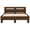 vidaXL Cadre de lit sans matelas ch&ecirc;ne marron 135x190 cm