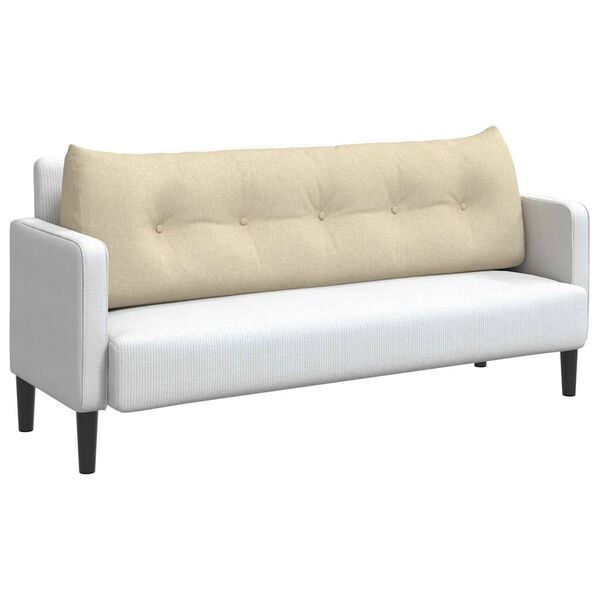 vidaXL Coussin de Dos Cr&egrave;me 160 x 24 x 50 cm tissu