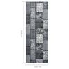 vidaXL Tapis BCF Gris avec motif de blocs 100x250 cm
