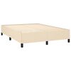 vidaXL Cadre de lit sans matelas cr&egrave;me 140x190 cm tissu
