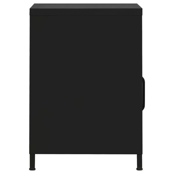 vidaXL Tables de chevet 2 pcs Noir 35x35x51 cm Acier