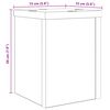 vidaXL Support de Plante 2 pcs Ch&ecirc;ne noir 15 x 15 x 20 cm