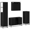 vidaXL Ensemble de mobilier de salle de bain 4 pcs Ch&ecirc;ne noir