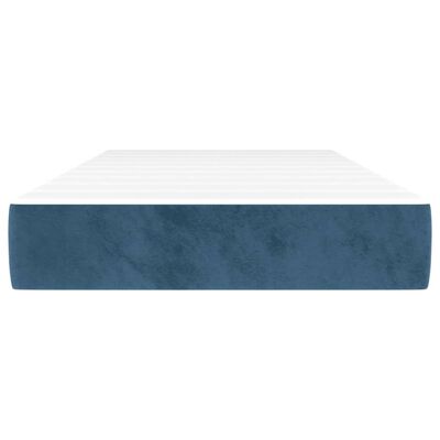 vidaXL Matelas de lit à ressorts ensachés Bleu foncé 90x190x20 cm