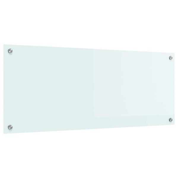 vidaXL Protection de cuisine Blanc 100 x 40 cm verre tremp&eacute;
