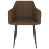 vidaXL Chaises &agrave; manger lot de 2 marron tissu