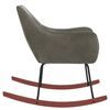 vidaXL Chaise &agrave; bascule Gris fonc&eacute; Velours