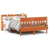 vidaXL Cadre de lit sans matelas cire marron 160x200cm bois pin massif