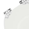 vidaXL Si&egrave;ge de toilette &agrave; fermeture douce Blanc 44 x 38 cm