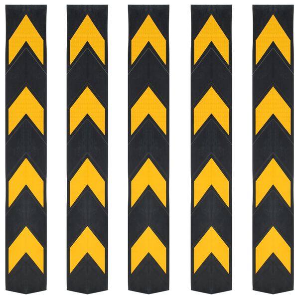 vidaXL Cornière de protection réfléchissante 5 pcs Caoutchouc 80 cm