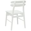 vidaXL Chaise de salle &agrave; manger 2 pcs Blanc Bois de Caoutchouc Massif