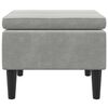 vidaXL Tabouret avec pieds en bois et velours gris clair