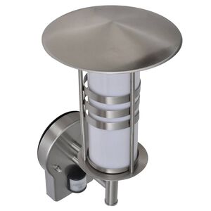 vidaXL Lampe murale avec capteur Acier inoxydable Forme de pagode