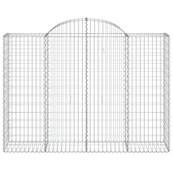 vidaXL Paniers &agrave; gabions arqu&eacute;s 5 pcs 200x50x140/160 cm Fer galvanis&eacute;