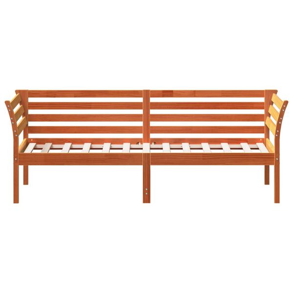 vidaXL Lit de jour sans matelas cire marron 75x190 cm pin massif