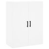 vidaXL Buffet haut Blanc 69,5x34x180 cm Bois d'ing&eacute;nierie