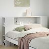 vidaXL T&ecirc;te de lit avec rangement blanc 150 cm bois massif de pin