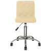vidaXL Chaises pivotantes &agrave; manger lot de 2 Cr&egrave;me Velours