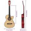 vidaXL Guitare d&eacute;coup&eacute;e classique occidentale avec &eacute;galiseur 6 cordes