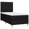 vidaXL Sommier &agrave; lattes de lit et matelas et LED Noir 90x190 cm Tissu