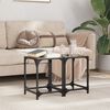 vidaXL Tables basses avec dessus en verre noir 2 pcs 30x30x40 cm acier