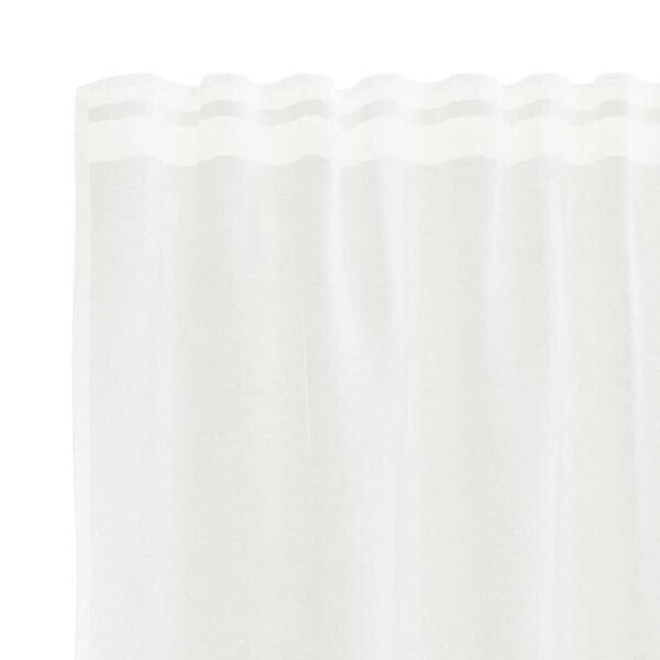vidaXL Rideau en Dentelle Floral Blanc 260 x 400 cm Polyester
