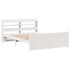vidaXL Cadre de lit et t&ecirc;te de lit sans matelas blanc 135x190 cm