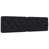 vidaXL Cadre de lit avec LED sans matelas noir 180x200 cm tissu