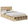 vidaXL Cadre de lit Ch&ecirc;ne Sonoma 120 x 200 cm Bois d'ing&eacute;nierie